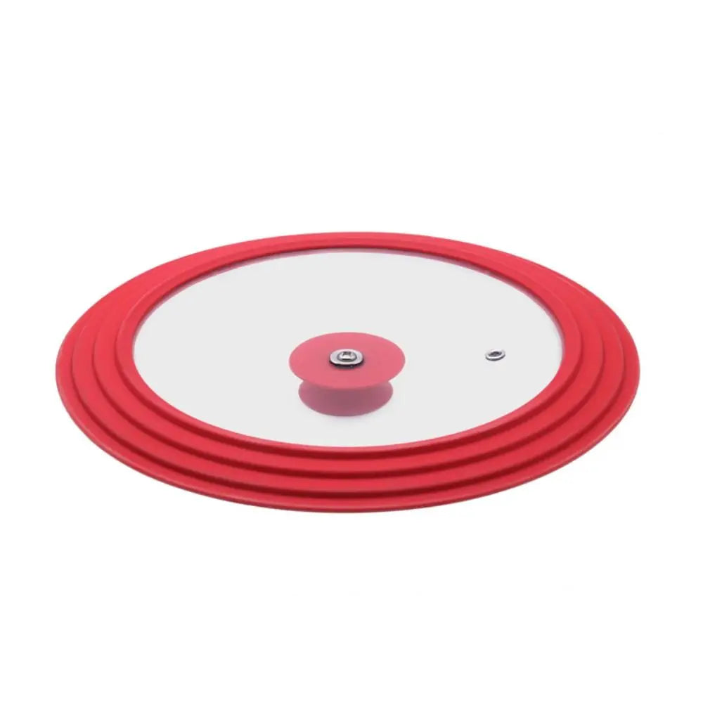 Universal Round Tempered Glass Lid With Silicone Rim