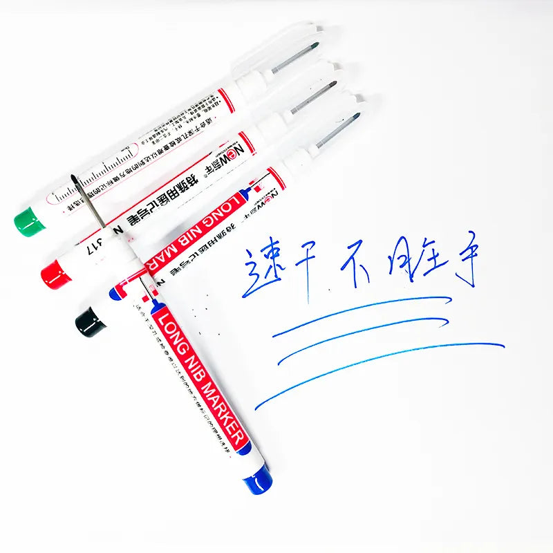 6Pcs/Set 20mm Waterproof, Long Nib Head Markers For Metal Or Woodworking.