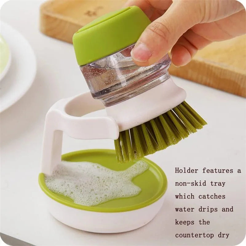 Soap Dispenser Dish Brush With Drainage Base