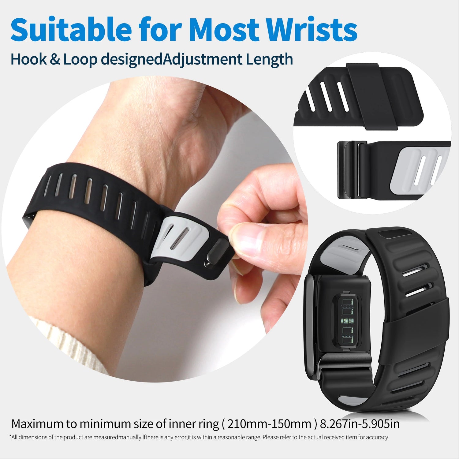 WHOOP Adjustable Silicone Waterproof, Sweatproof Sport Flex Wrist Band For 5.0