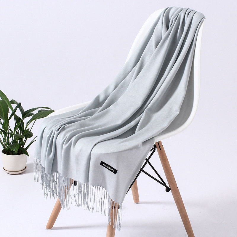 Women's cashmere shawl, hijab, warm scarf. 32 Foulard colors to pick from.