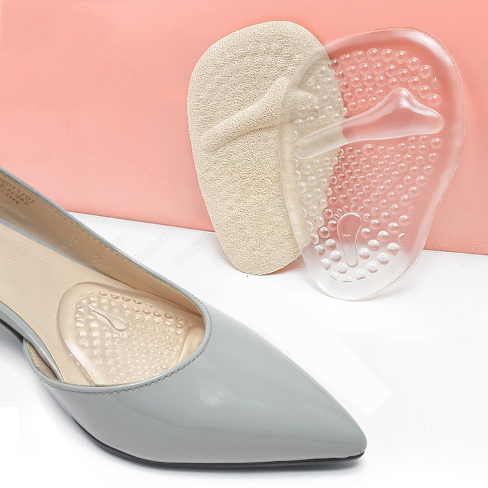 Silicone Non-slip Self-adhesive Gel Insert Pads for Women's Shoes.