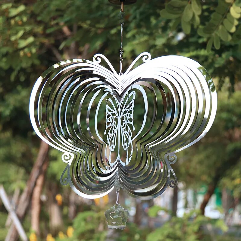 3D Rotating Butterfly Wind Spinner.