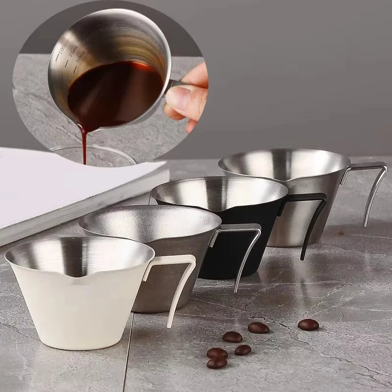 Stainless Steel with Measurement Espresso Extraction Cup
