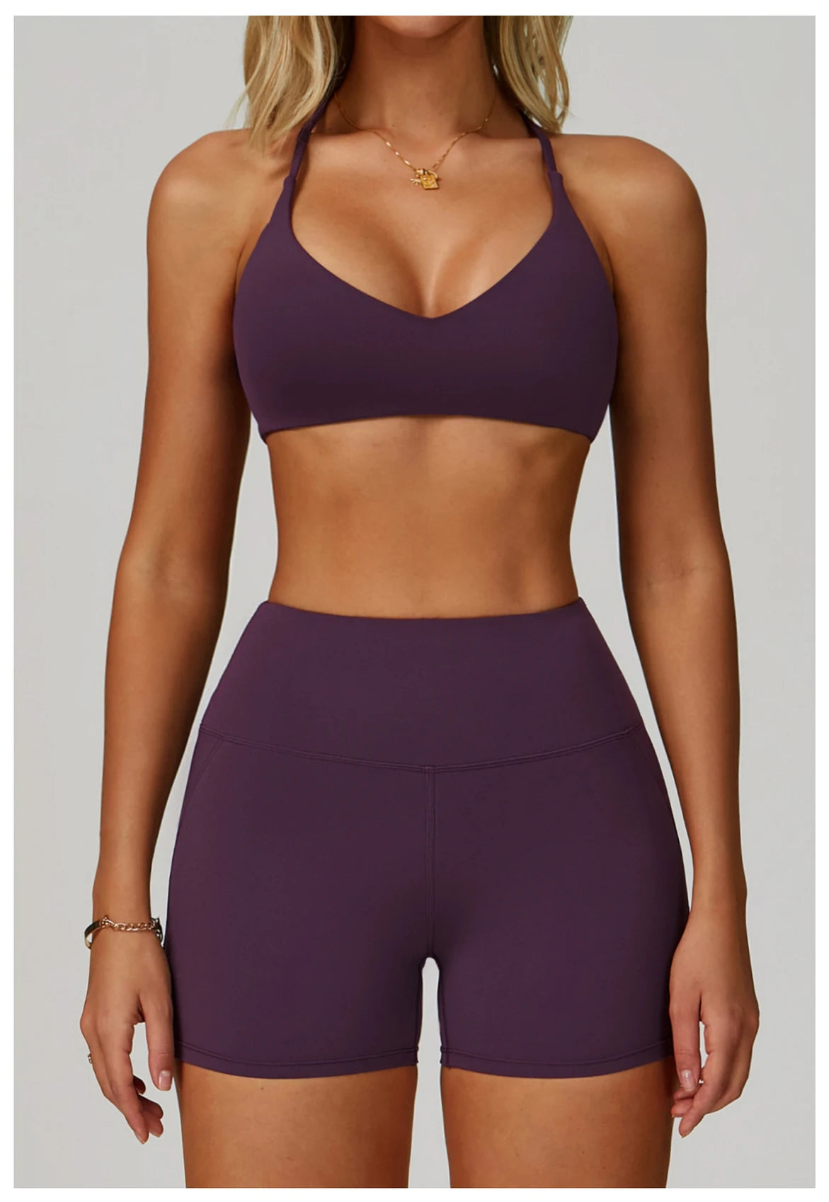 Women's Anti-Sweat Push Up Cross Shoulder Sports Bra