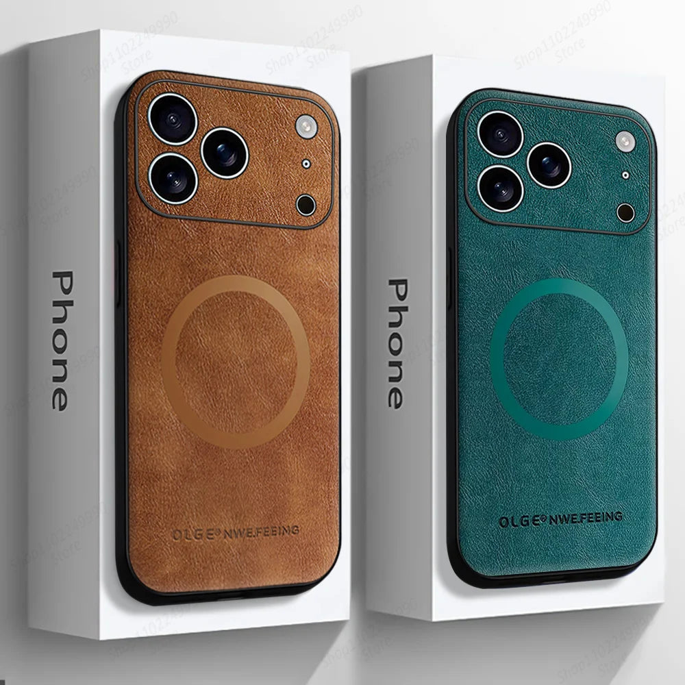 Classic Leather Phone Case For iPhone 16 11 12 13 15 17 Pro Max 16E 14 Plus 17 Air