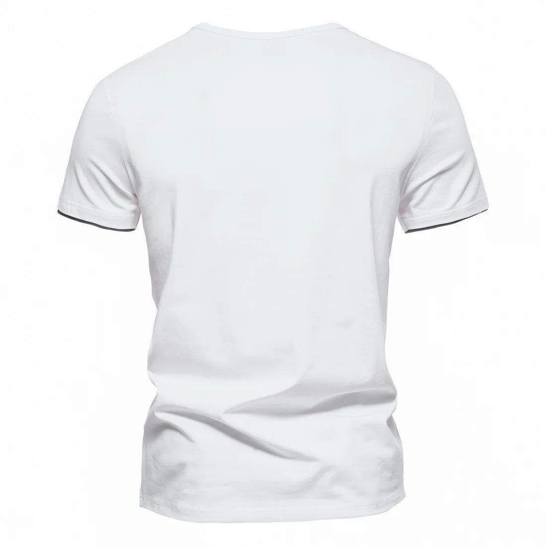 Men's Short Sleeve Henley Casual Cotton V Neck T-Shirt