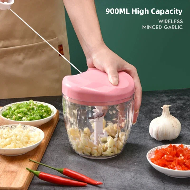 500ML Or 900ML Manual Vegetable Onion Garlic Meat Pull Chopper