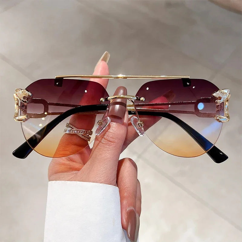 KAMMPT Men Or Women's Rimless UV400 Sunglasses