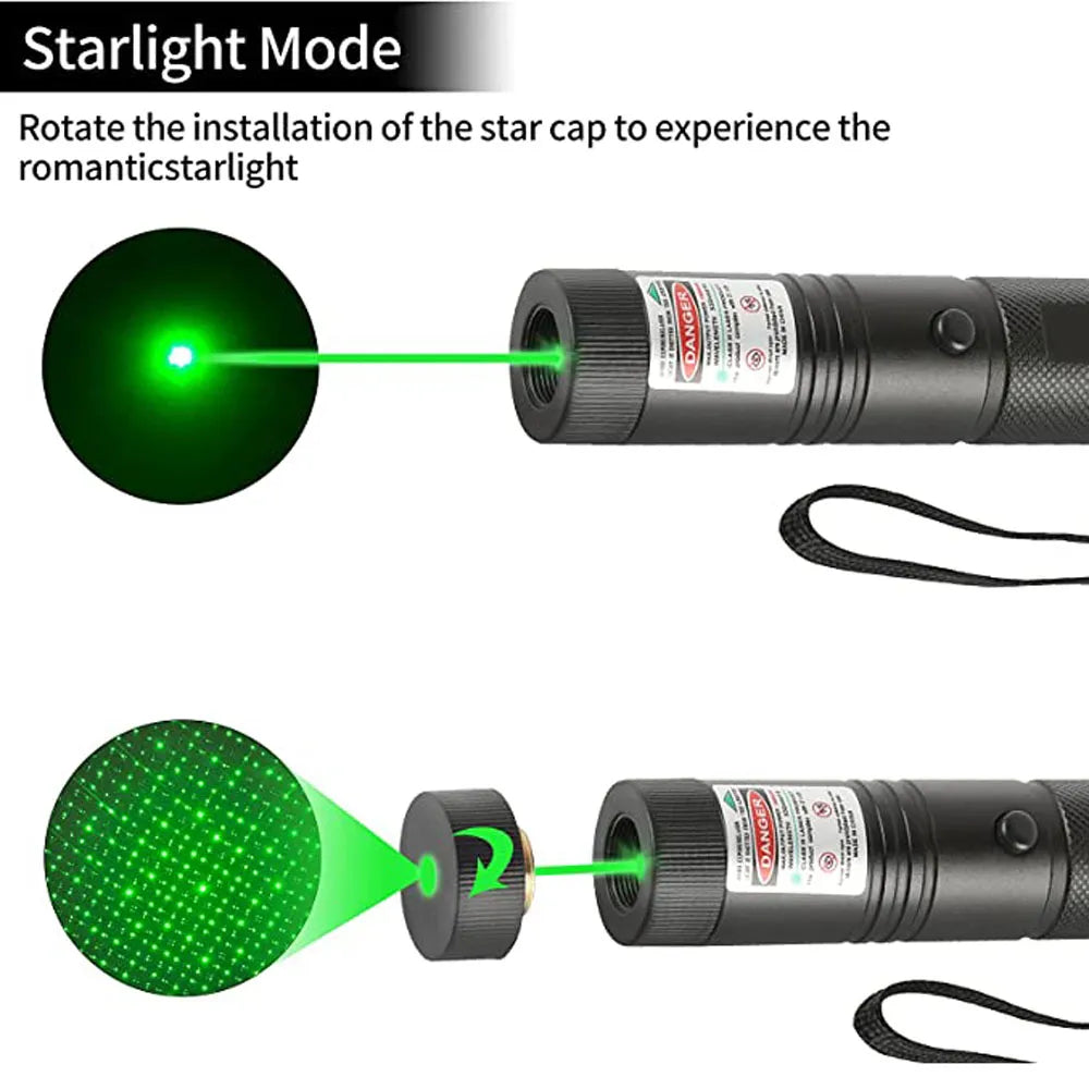 532nm 5mw High Power Green Laser Pointer With Adjustable Focus (Battery not included)