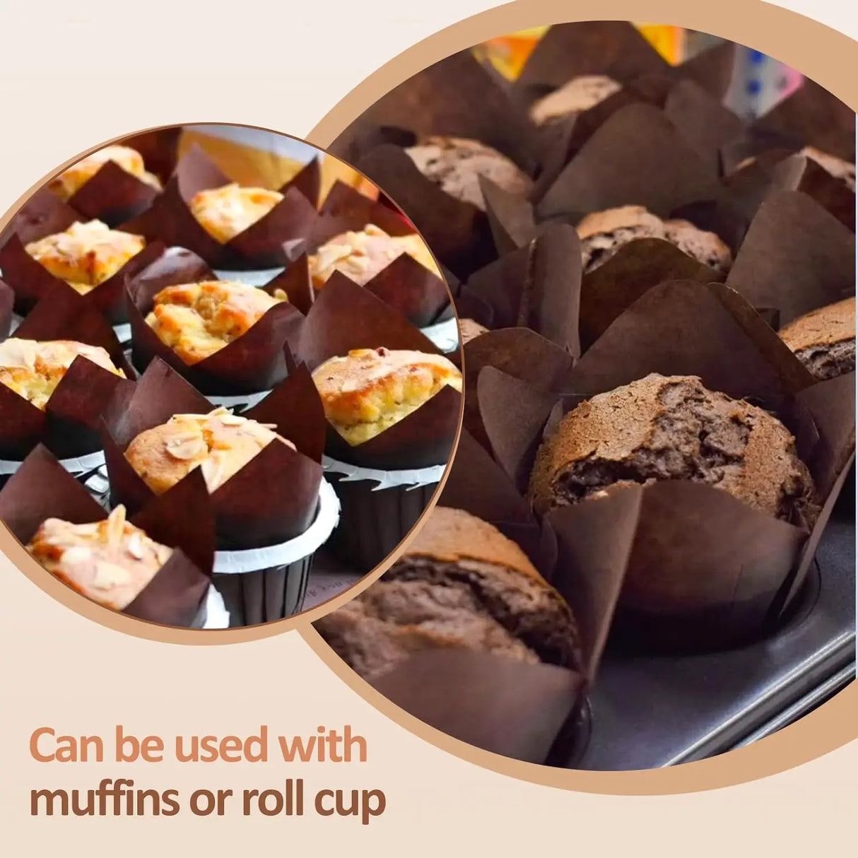 100pcs Oilproof Tulip Muffin Cupcake Liners