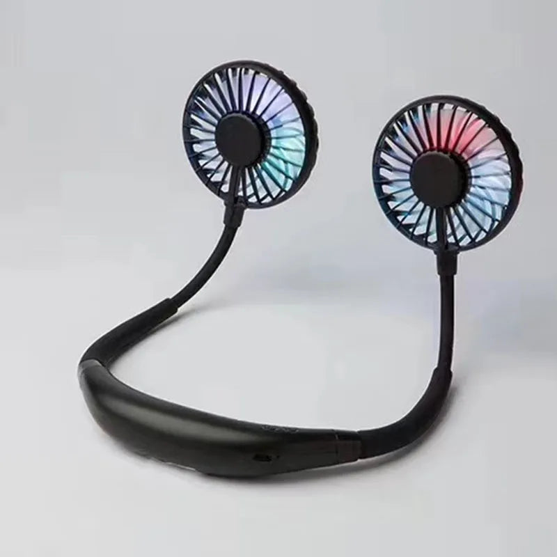 LED Rechargeable 3 Speed Silent Neck Fan