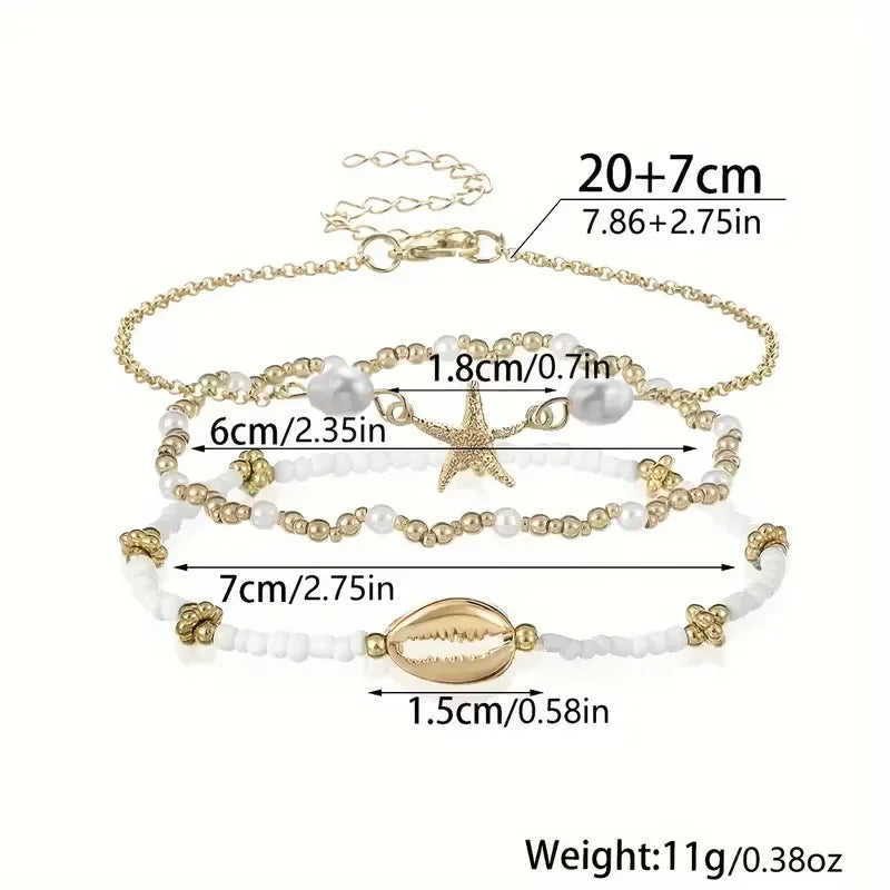 Women's Summer Beaded Beach Anklet