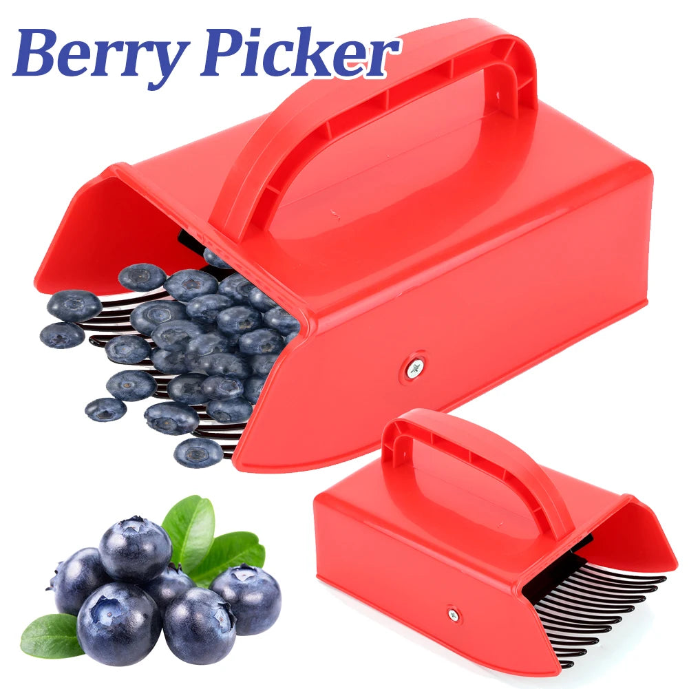 Ergonomic Plastic Berry Picker Rake with Metal Comb