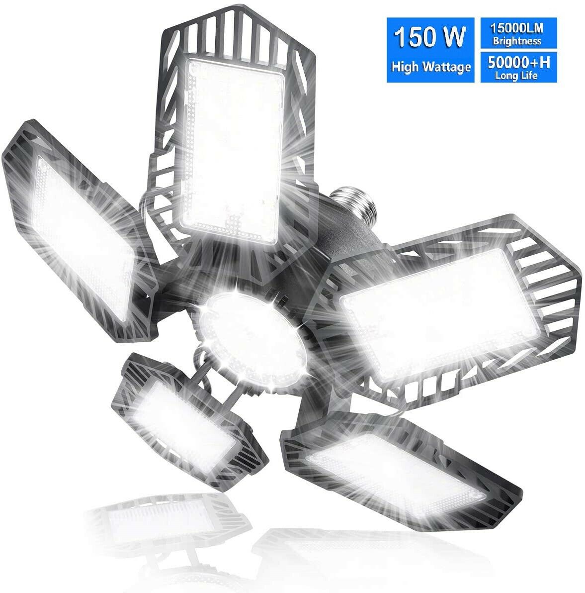 LED 3/5/6/10/12 Adjustable Basement/Storage/Warehouse Lighting With Panels E26/E27.