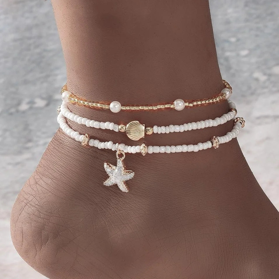 Women's Summer Beaded Beach Anklet