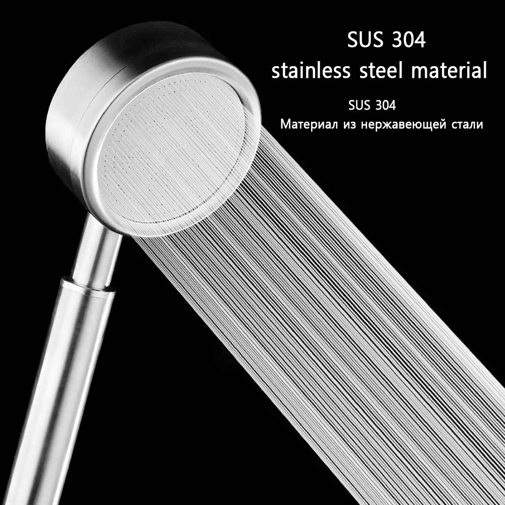 Stainless Steel Pressurized Rain Shower Head With Filter