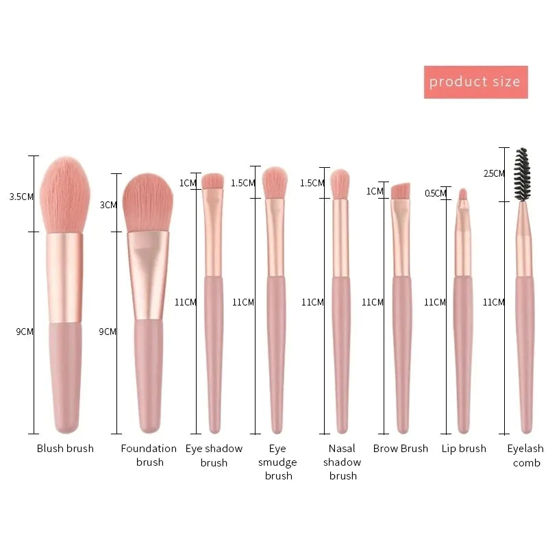 8Pcs Makeup Brush Set.