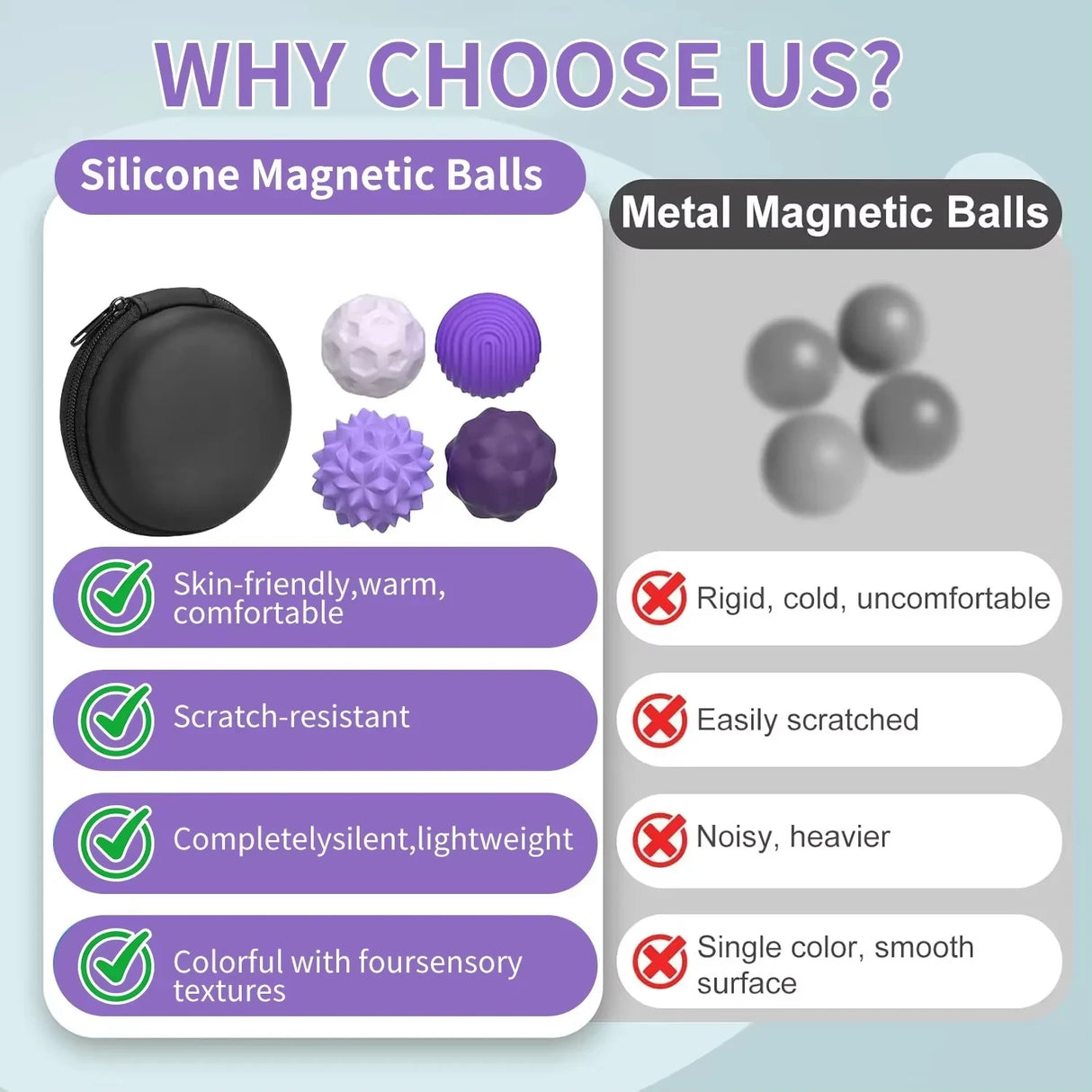 Magnetic Silicone Sensory Anxiety Relief Balls