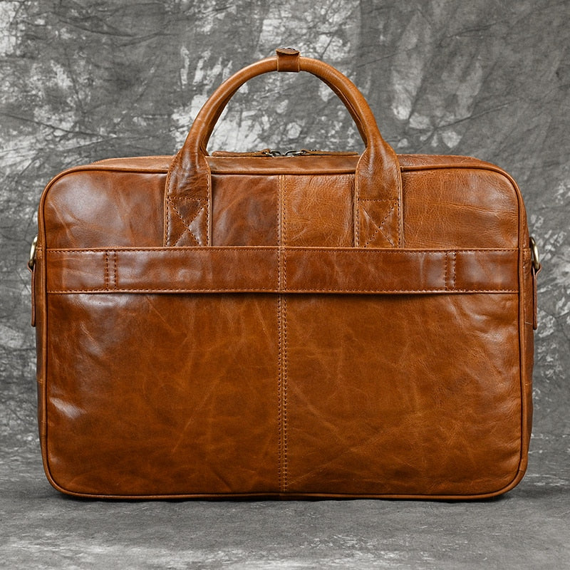Genuine Leather Laptop Briefcase.