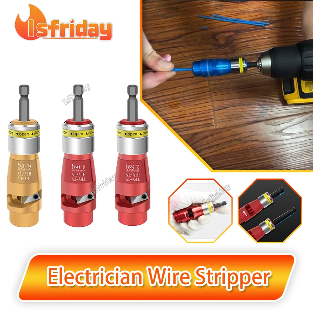 Electrician Wire Stripper For Quickly Stripping Wire With Hand Drill
