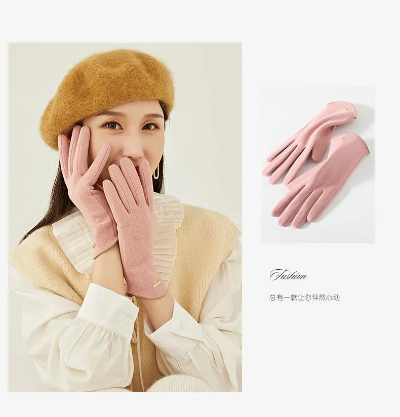 Women's Cashmere Touch Screen Gloves.