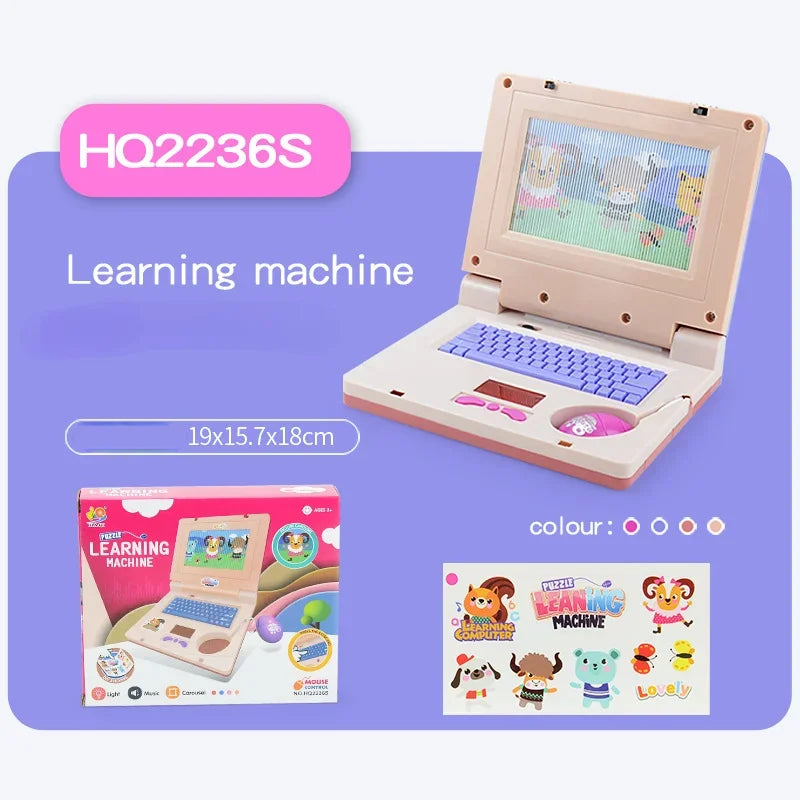 Toddler Fake Laptop with Light Music Mouse