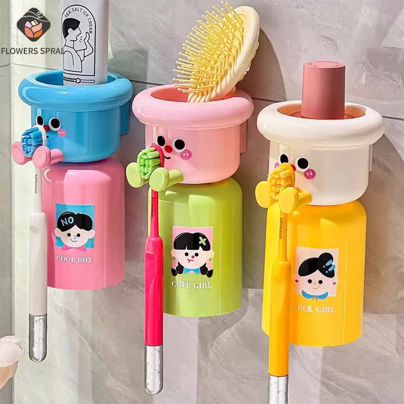 Dopamine Magnetic Wall Mounted Toothbrush/Cup Holder