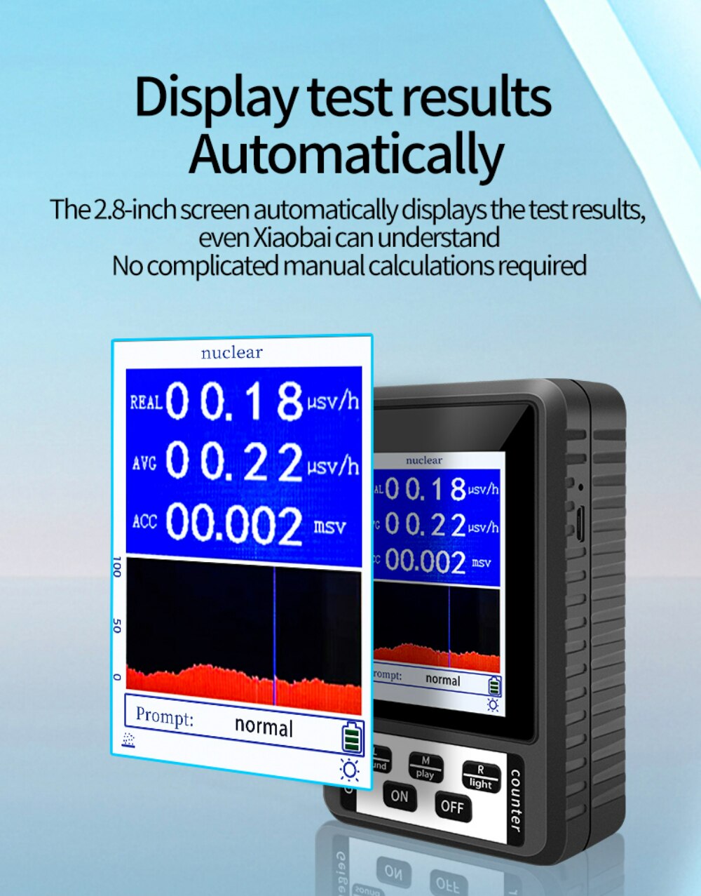 BR-9B XR-1 Nuclear Radiation Detector Color Display Screen Geiger Counter Personal Dosimeter Marble Detectors Beta Gamma X-ray