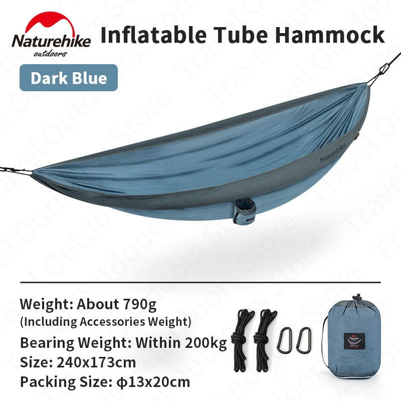 NatureHike Loading weight 200KG Ultralight Inflatable Camping Hammock.