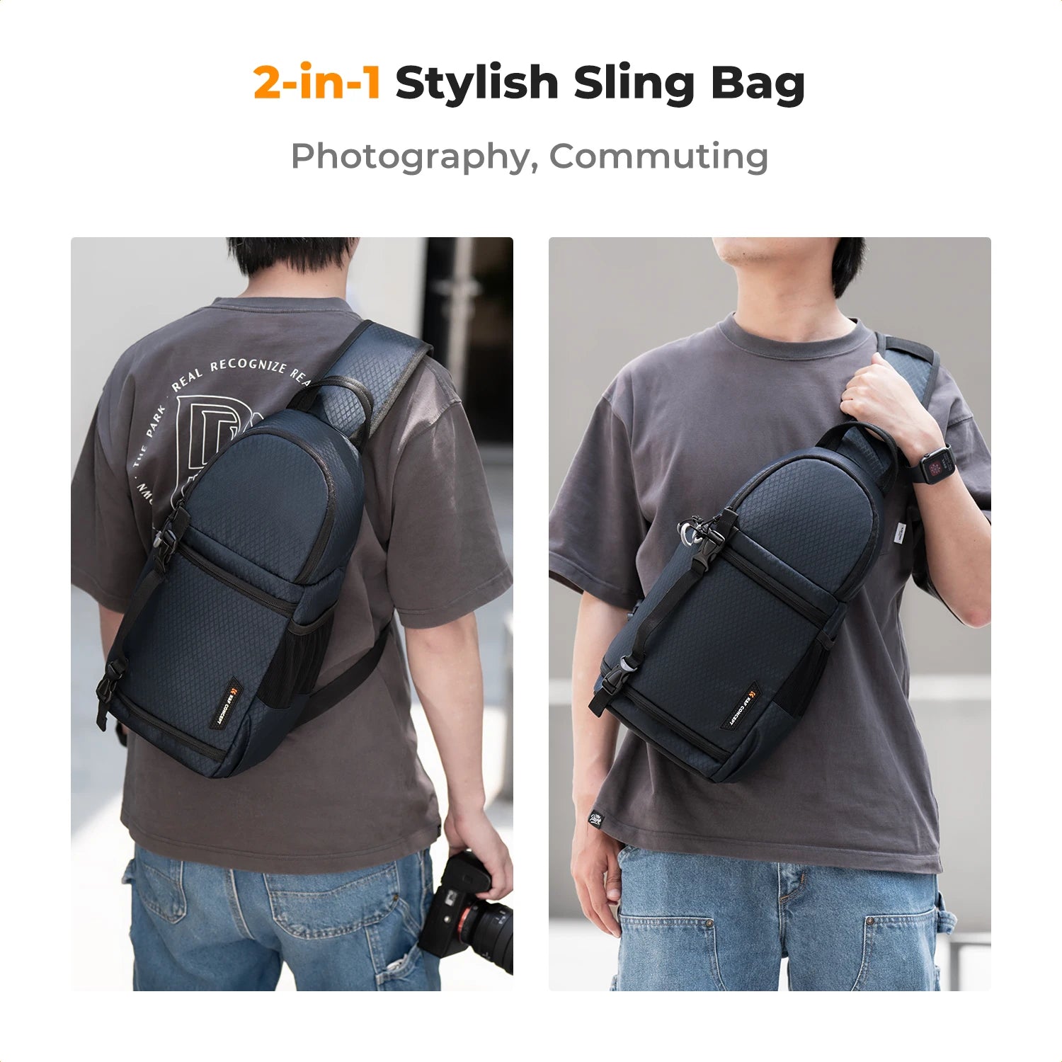 K&F Concept Waterproof 10L DSLR/SLR Sling Camera Backpack