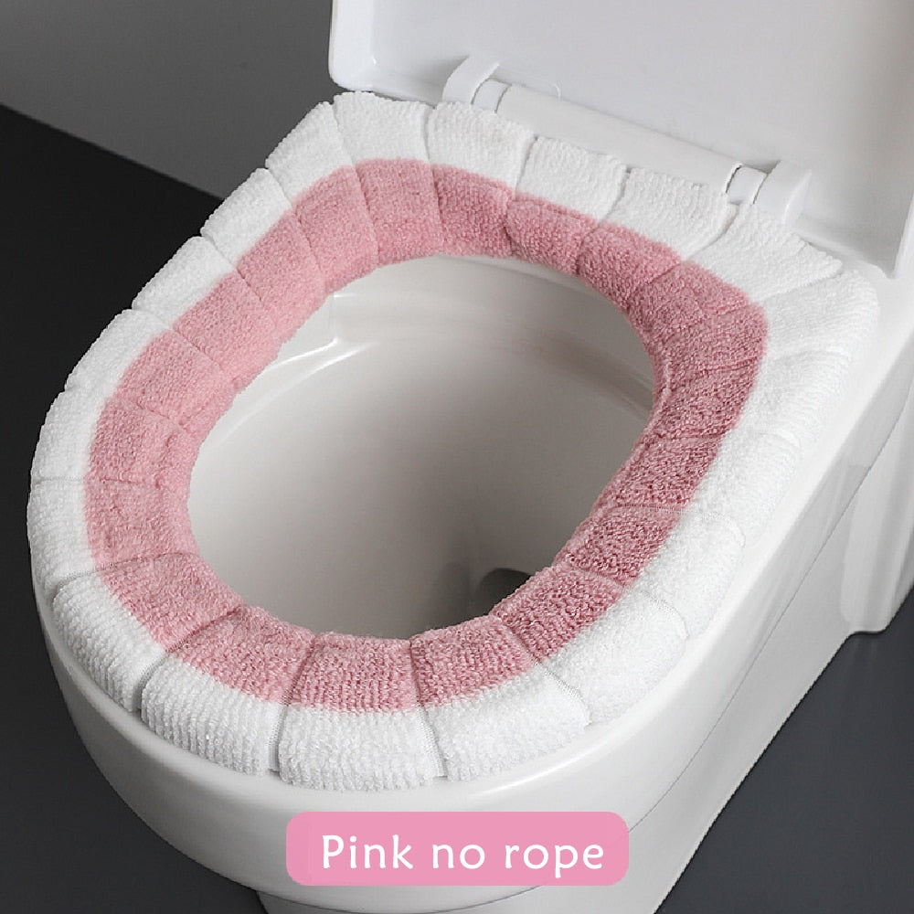 Universal Soft Warm Toilet Seat Cushion.  Easily removed and washable.