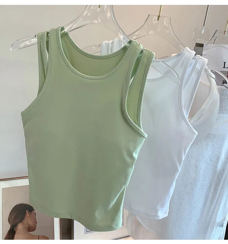 Women Sports Halter With Inner Padded Bra