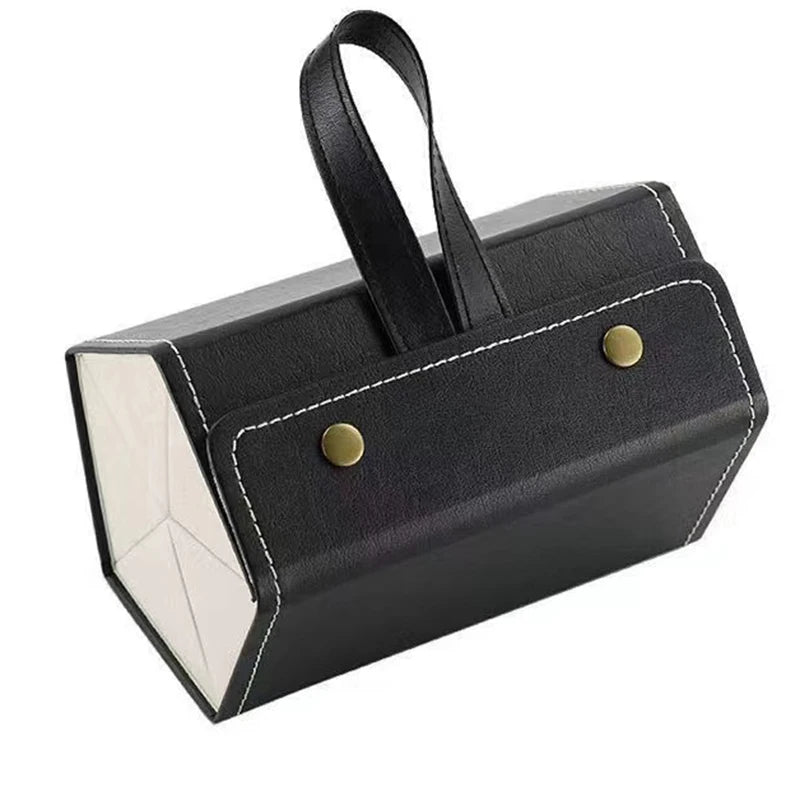 PU Leather Portable Storage Case For 5 Pairs of Glasses