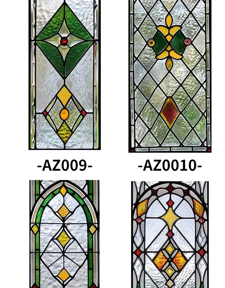 Electrostatic Vintage Stained Glass Window Sticker