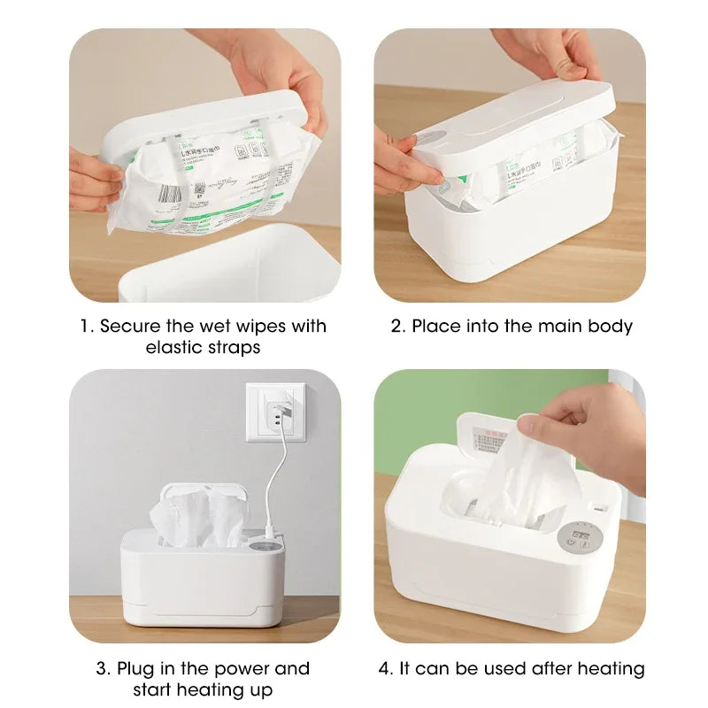 USB/LED Baby Wet Wipe Warmer Dispenser