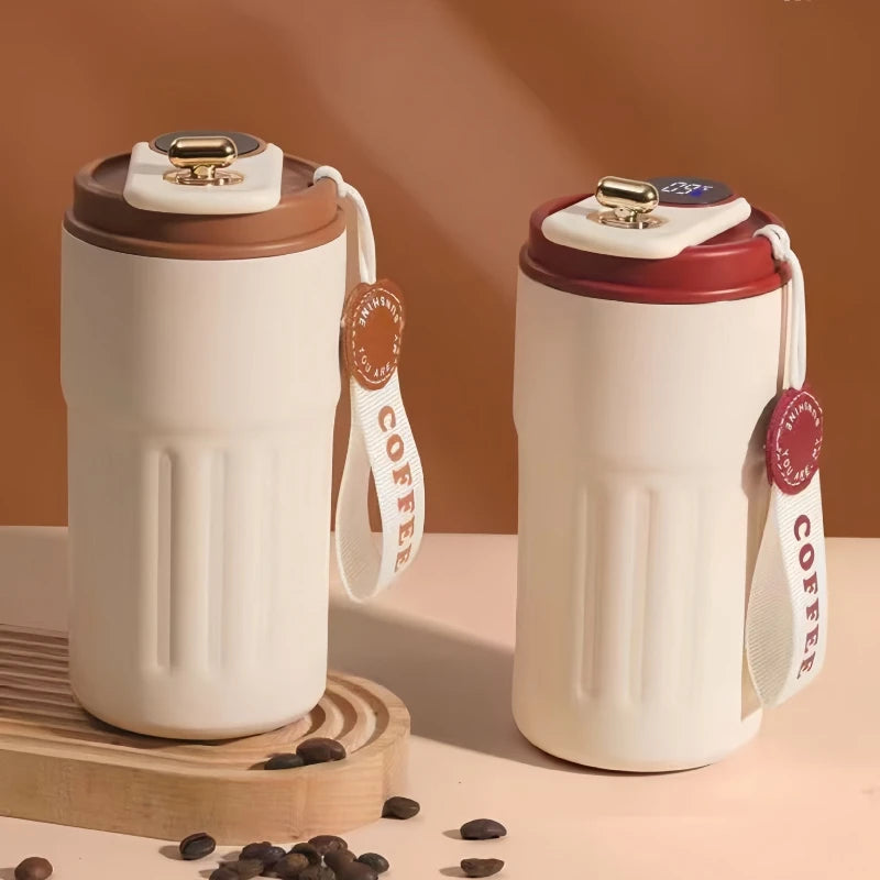 450ml Temperature Display Thermos Premium Stainless Steel Coffee Cup