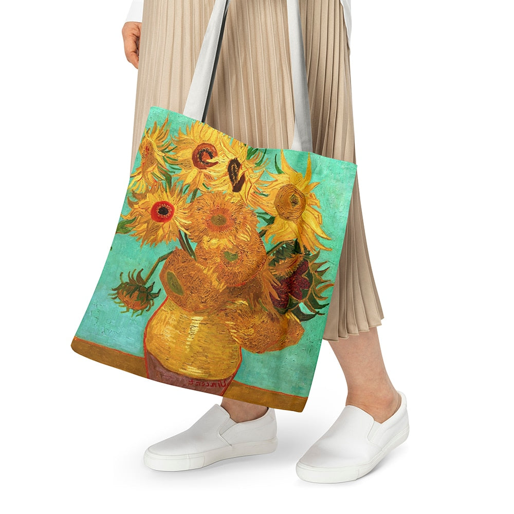 Van Gogh Oil Painting Canvas Shoulder Bags.