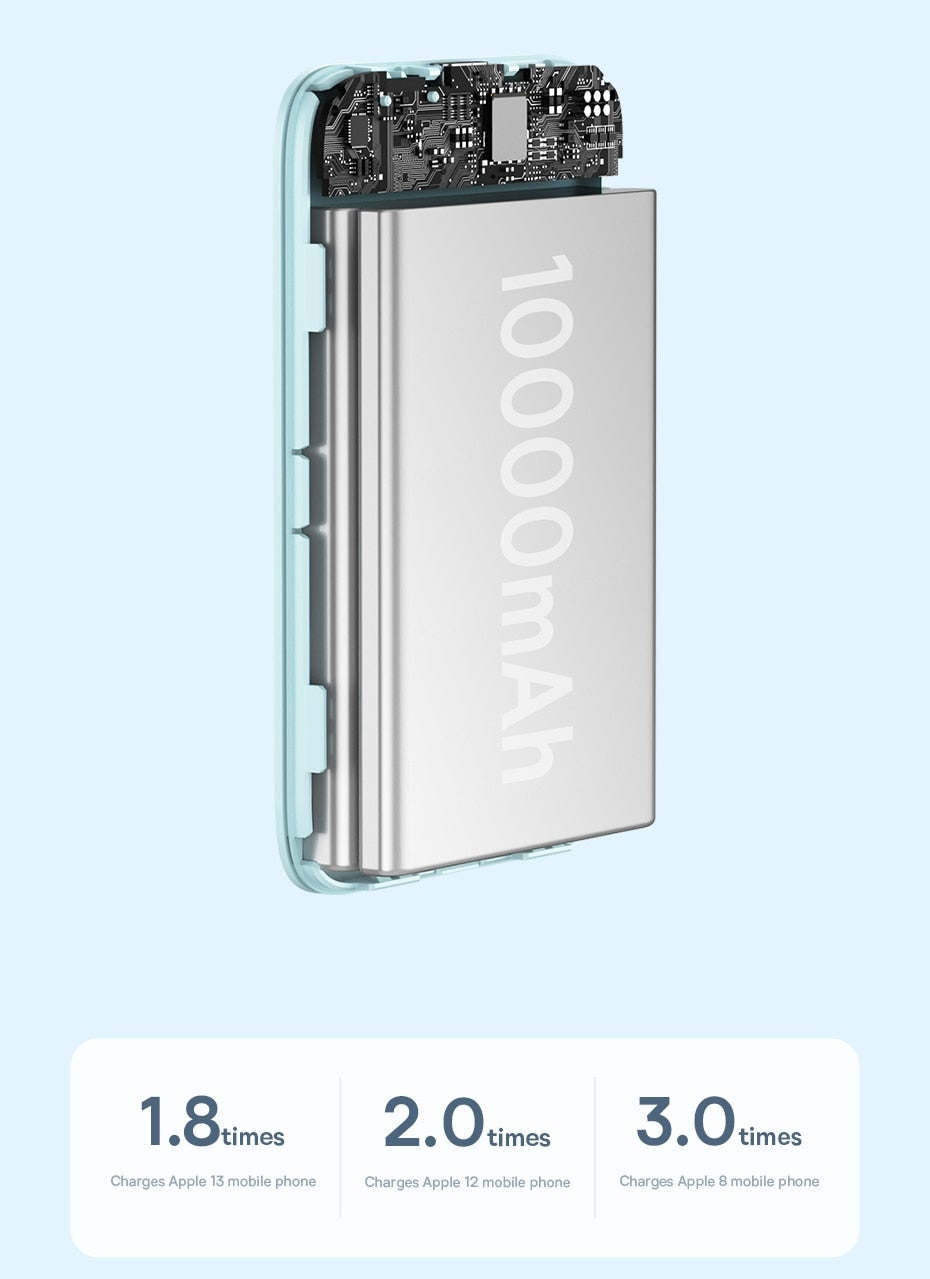 Baseus Power Bank 10000mAh Mini Magnetic Wireless Fast Charge with Auto-wake For iPhone 14 13 12 Pro Max Magsafe