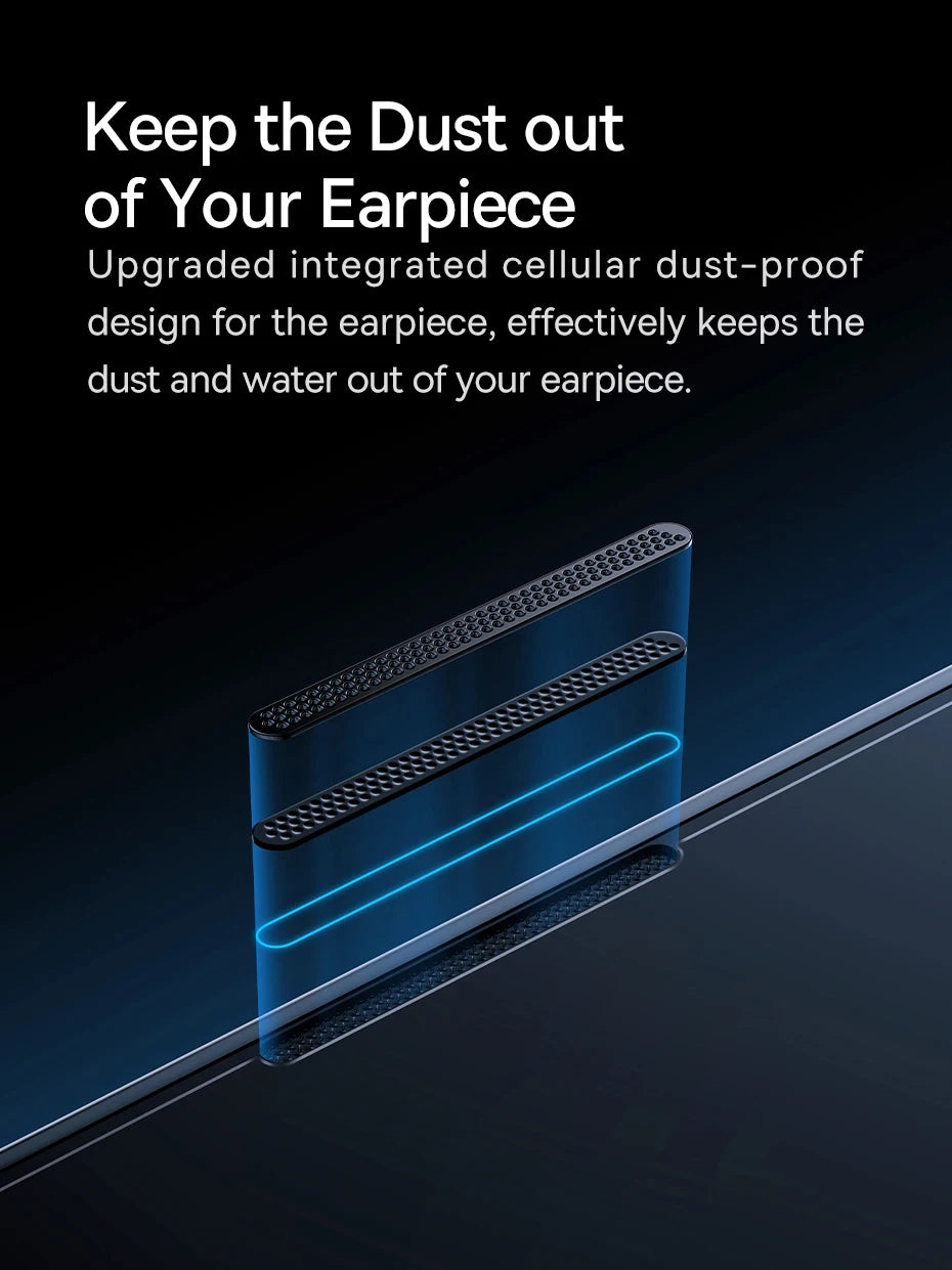 Baseus 0.4mm Corning Tempered Glass Screen Protector For iPhone 16 15 14 13 Pro Max