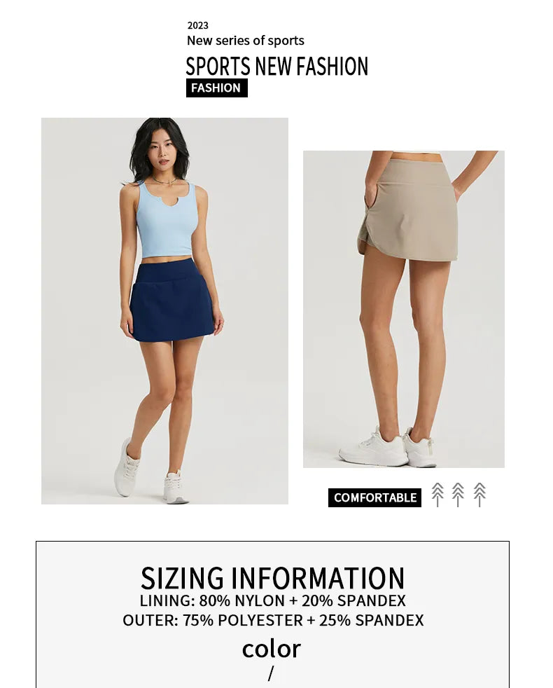 WISRUNING Skort For Badminton Or Tennis