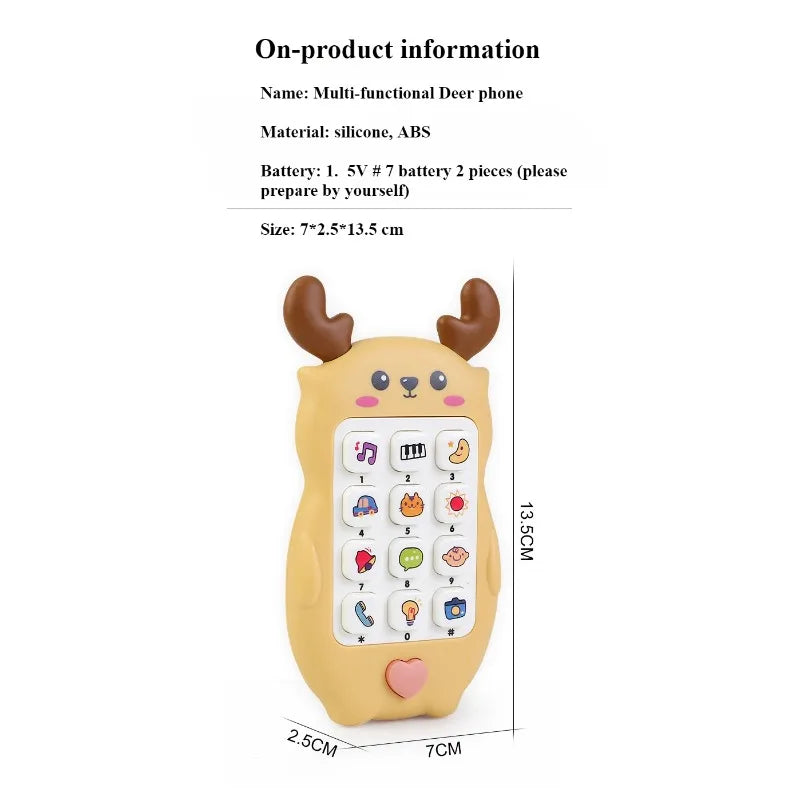 Children's Soft Plastic Music And Light Simulation Mobile Phone