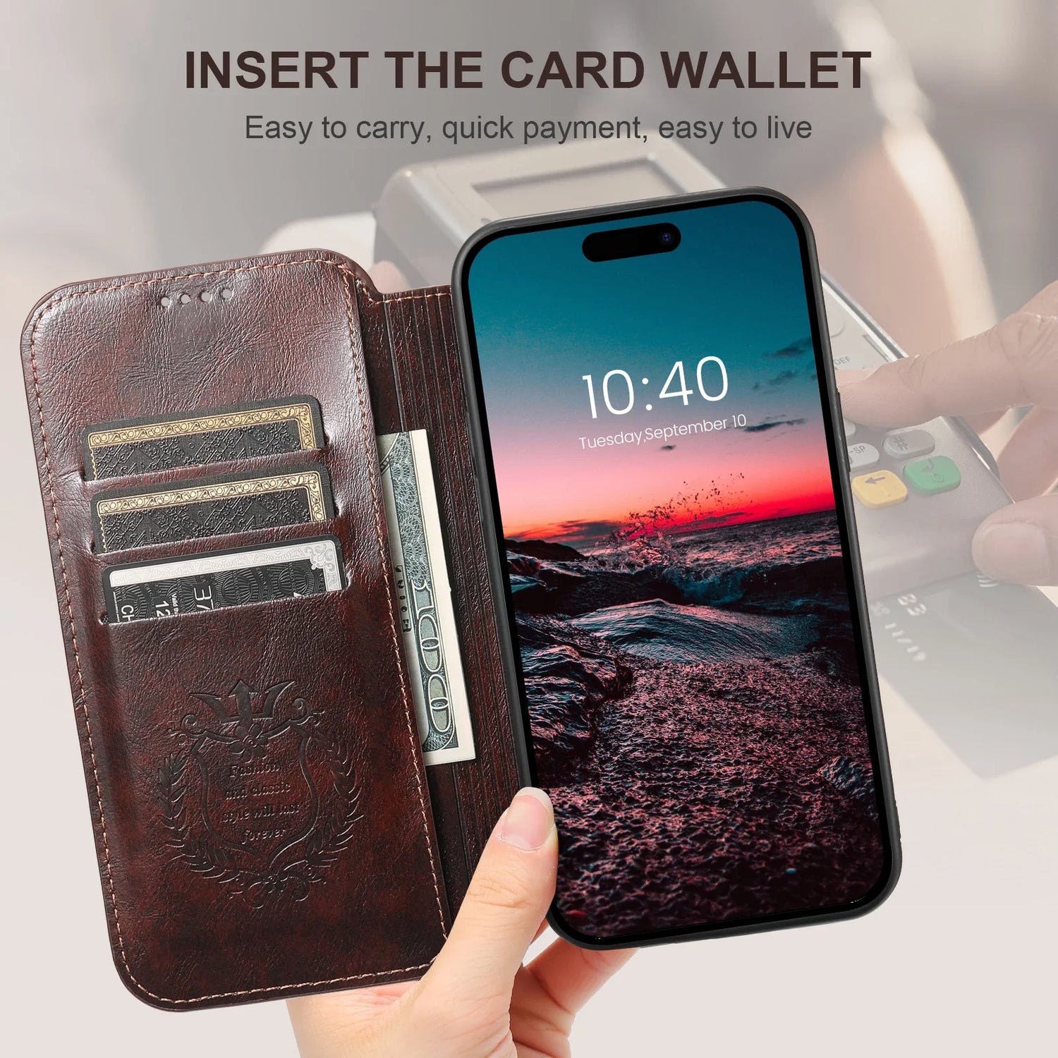 Wireless Charging  Magnetic Leather Wallet Phone Case For iPhone 16 12 13 14 15 Pro Max Plus