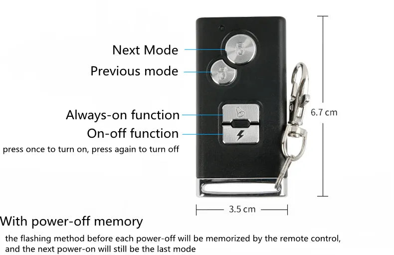 4X6 Wireless Remote Led Car Grid Emergency Lights