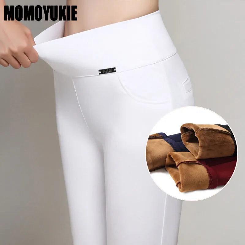 Women's High Waist Winter thick Warm Leggings.
