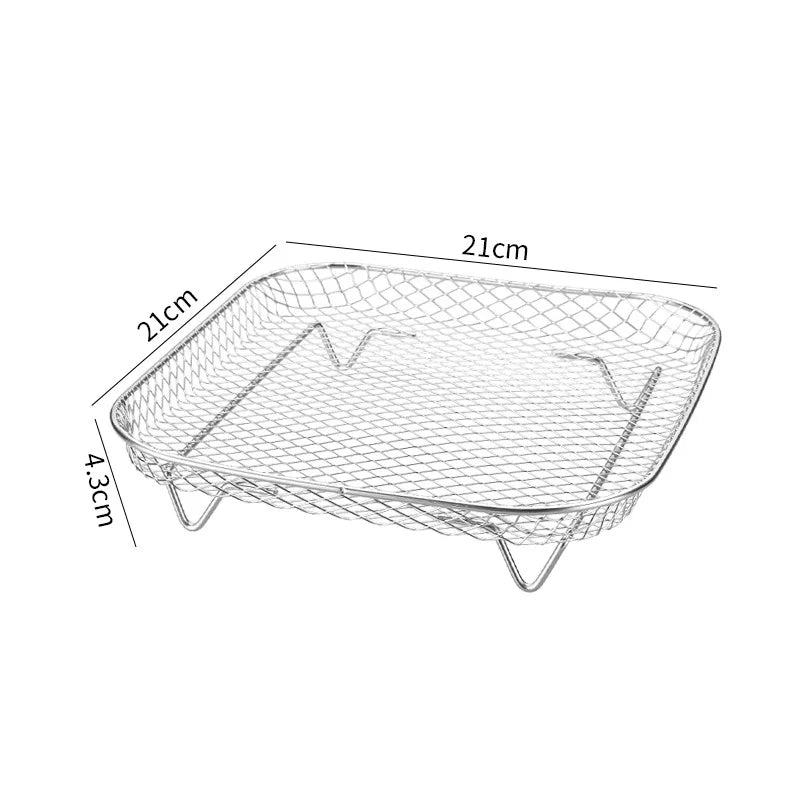 3-layer Stainless Steel Stackable Air Fryer Rack