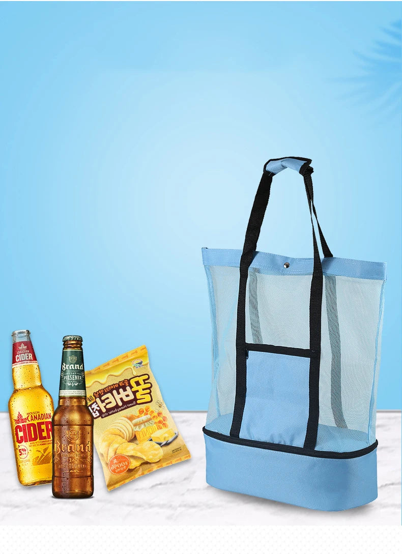 Women Mesh Transparent Beach Bag