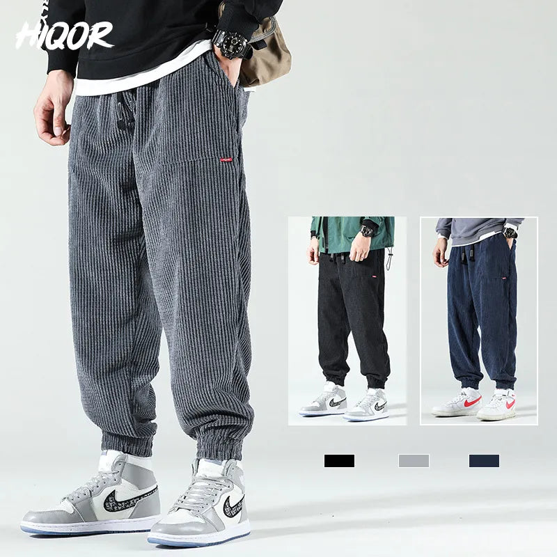 HIQOR Men's Corduroy Sweatpants