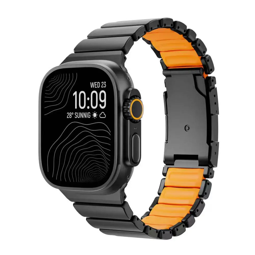 Luxury Titanium Strap for Apple Watch Ultra 3/2 49mm Series 11 10 46mm 45mm 44mm 42mm Or Silicone Bracelet For iwatch 9 8 7 6 SE 5