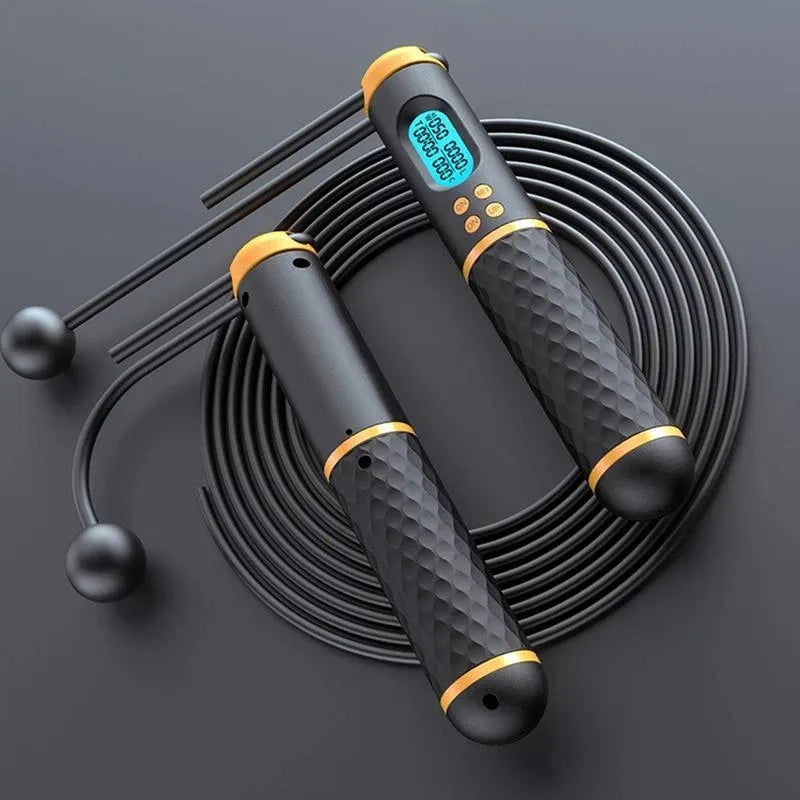 2 In 1 Multifunction Non-Slip Handle Skipping Rope With Digital Counter For Jumping and Calorie Count